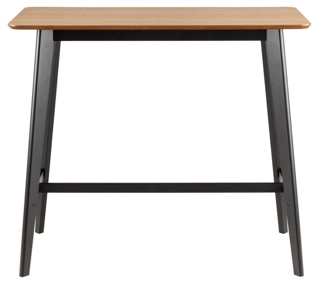 Actona Masa de bar din MDF si lemn, Roxby Natural / Negru, L120xl60xH105 cm