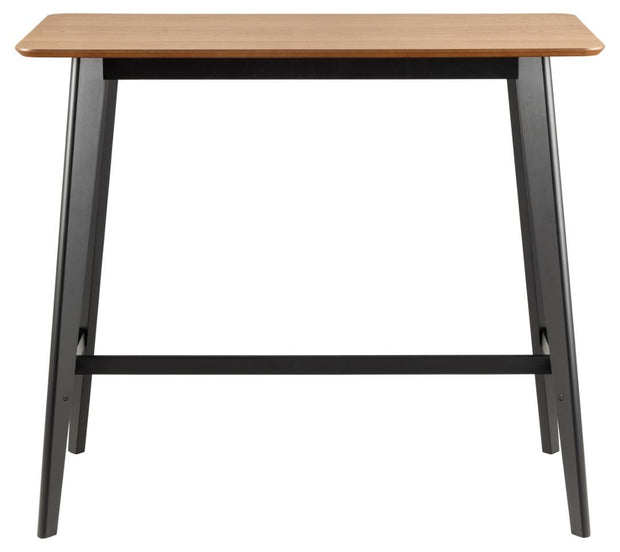 Actona Masa de bar din MDF si lemn, Roxby Natural / Negru, L120xl60xH105 cm