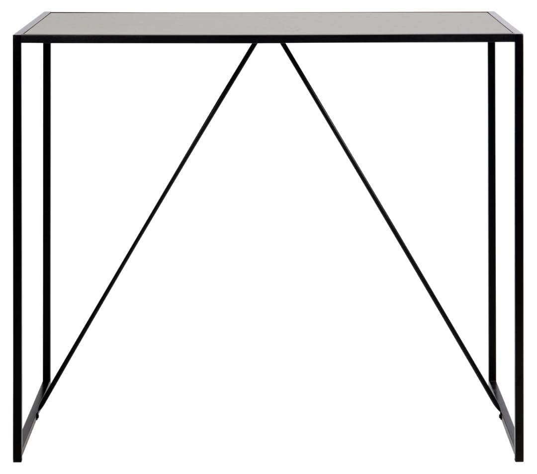 Actona Masa de bar din MDF si metal, Seaford Negru, L120xl60xH105 cm