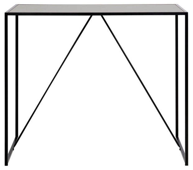Actona Masa de bar din MDF si metal, Seaford Negru, L120xl60xH105 cm