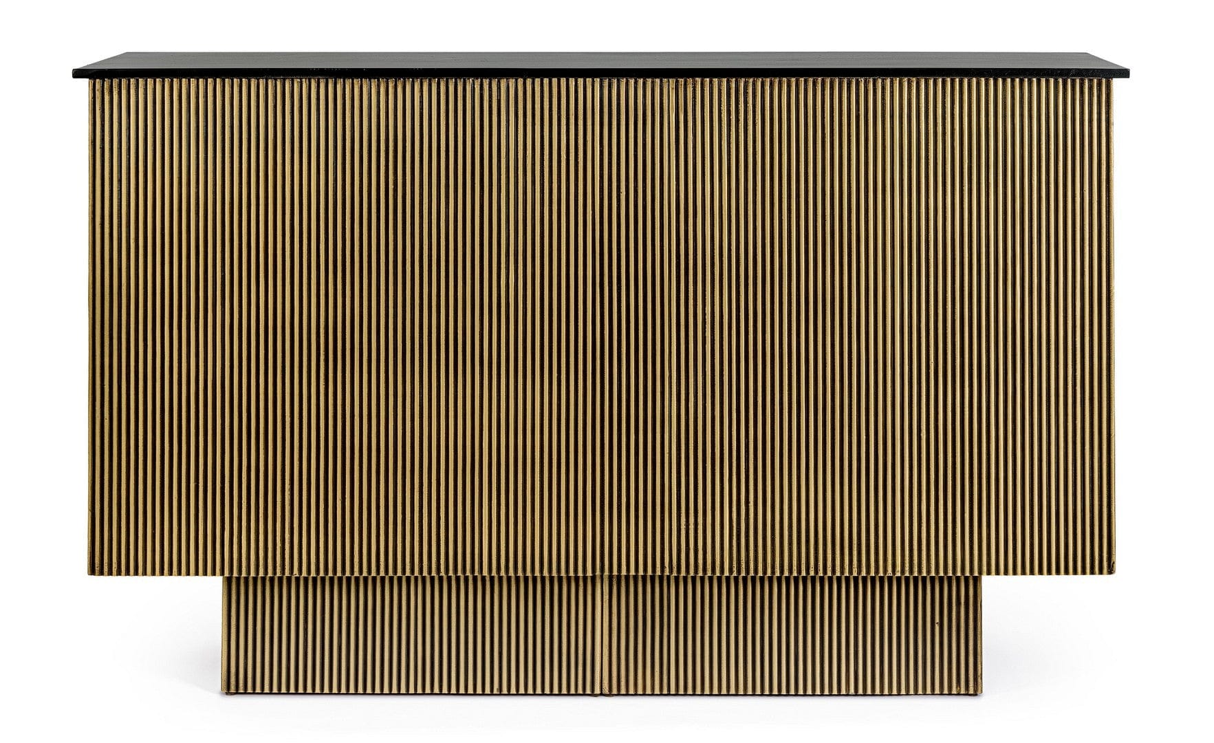 Masa de bar din MDF, Virat Negru / Alama, L160xl40xH100 cm (2)