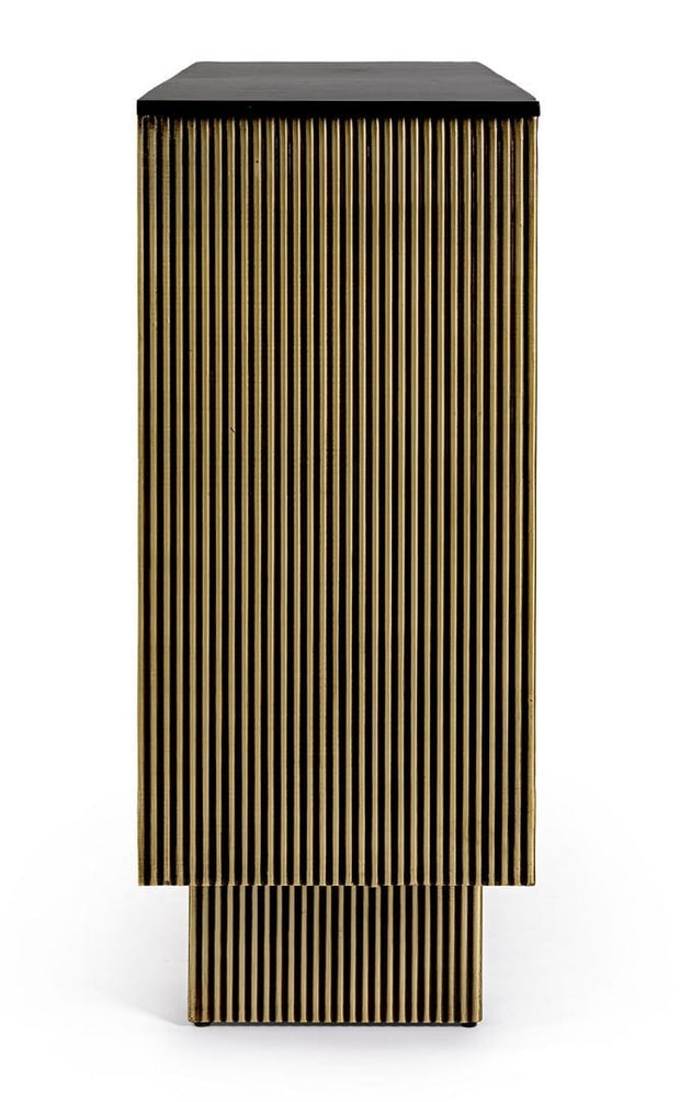 Masa de bar din MDF, Virat Negru / Alama, L160xl40xH100 cm (4)