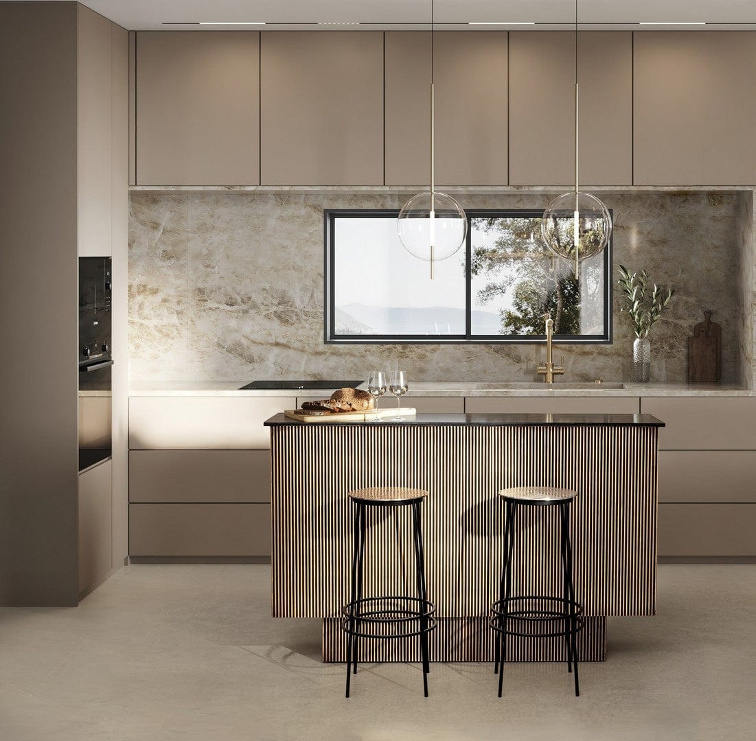 Masa de bar din MDF, Virat Negru / Alama, L160xl40xH100 cm (9)