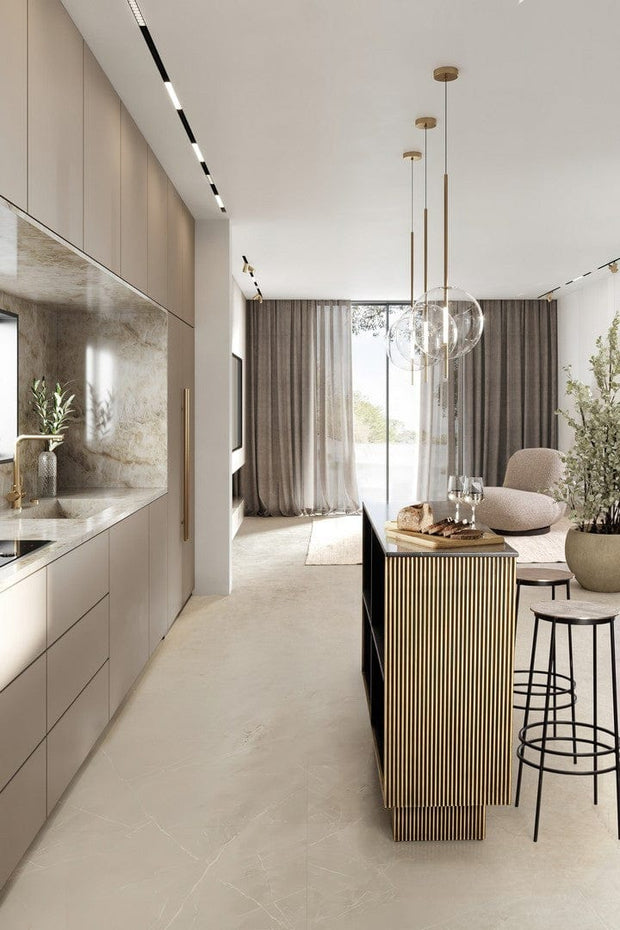 Masa de bar din MDF, Virat Negru / Alama, L160xl40xH100 cm (10)