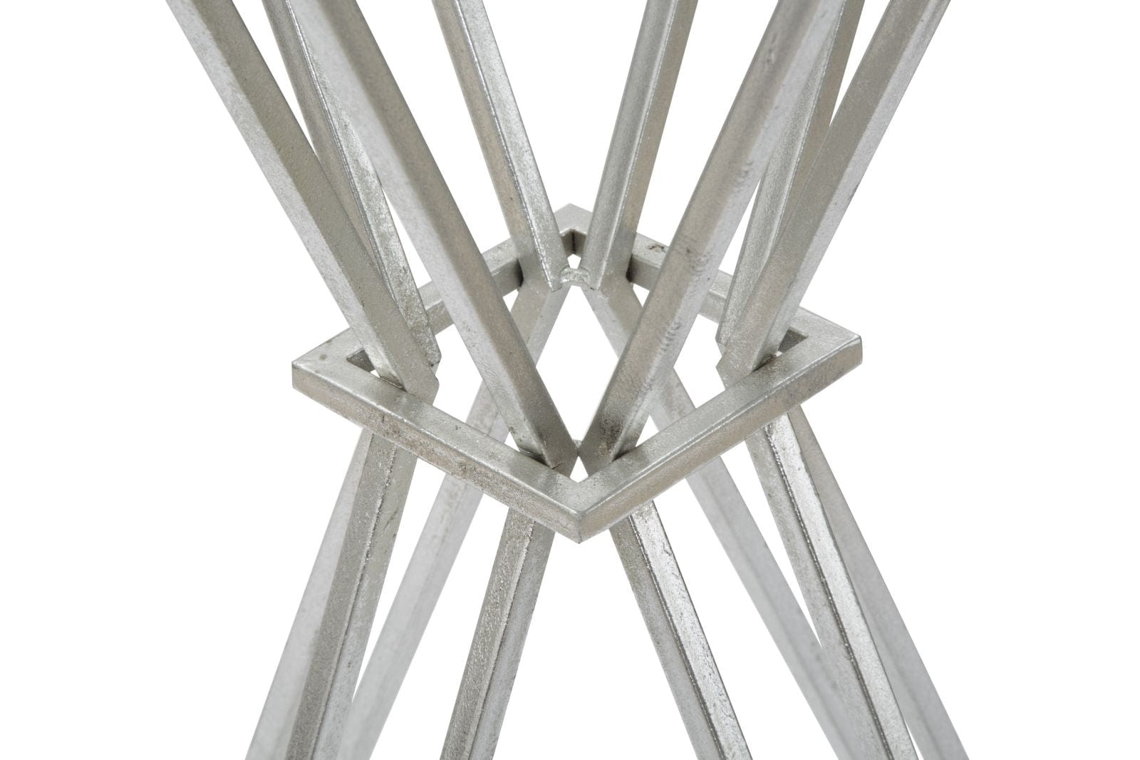 Mauro Ferretti Masa de bar din sticla si metal Oslo Negru / Argintiu, Ø60xH105 cm