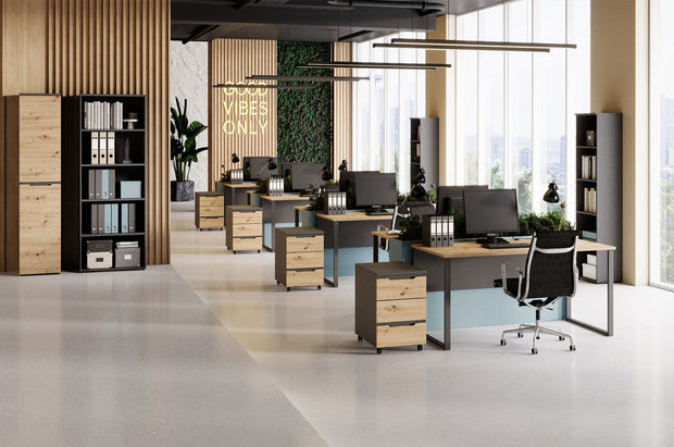 Szynaka Masa de birou din MDF Brego 71 Large Stejar Artisan / Antracit, L170xl73xH77 cm