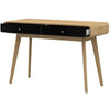 Dorel Home Masa de birou din MDF si pal cu 2 sertare, Cassie Stejar / Negru, L120xl50xH79 cm