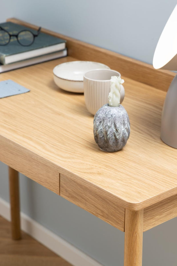 Actona Masa de birou din pal si lemn, Paul Natural / Stejar, L110xl50xH80 cm