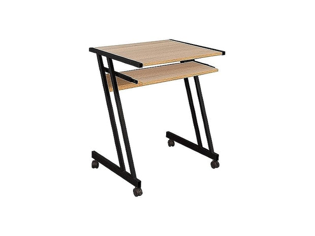 Masa de birou din pal si metal, B-233 Stejar, L60xl48xH73 cm