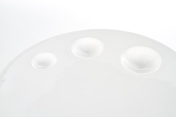 Masa de cafea din fibra de sticla si metal, Marita Alb, Ø60xH45 cm (3)