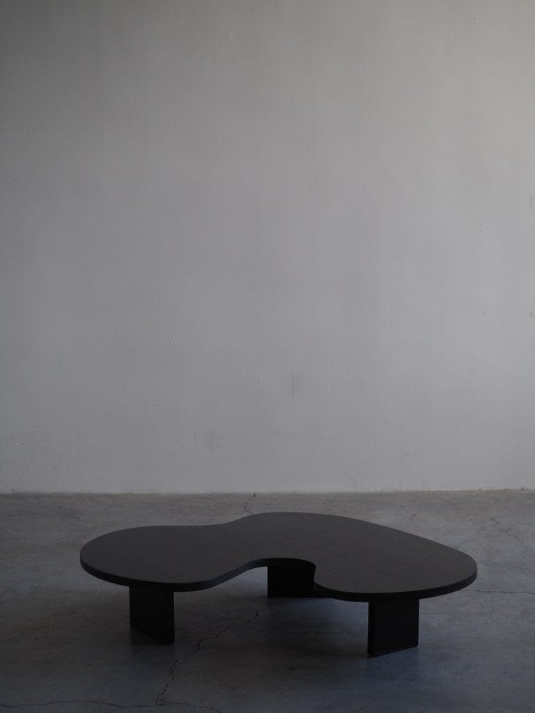 Asir Masa de cafea din lemn, Amorf Negru, L150xl90xH85 cm