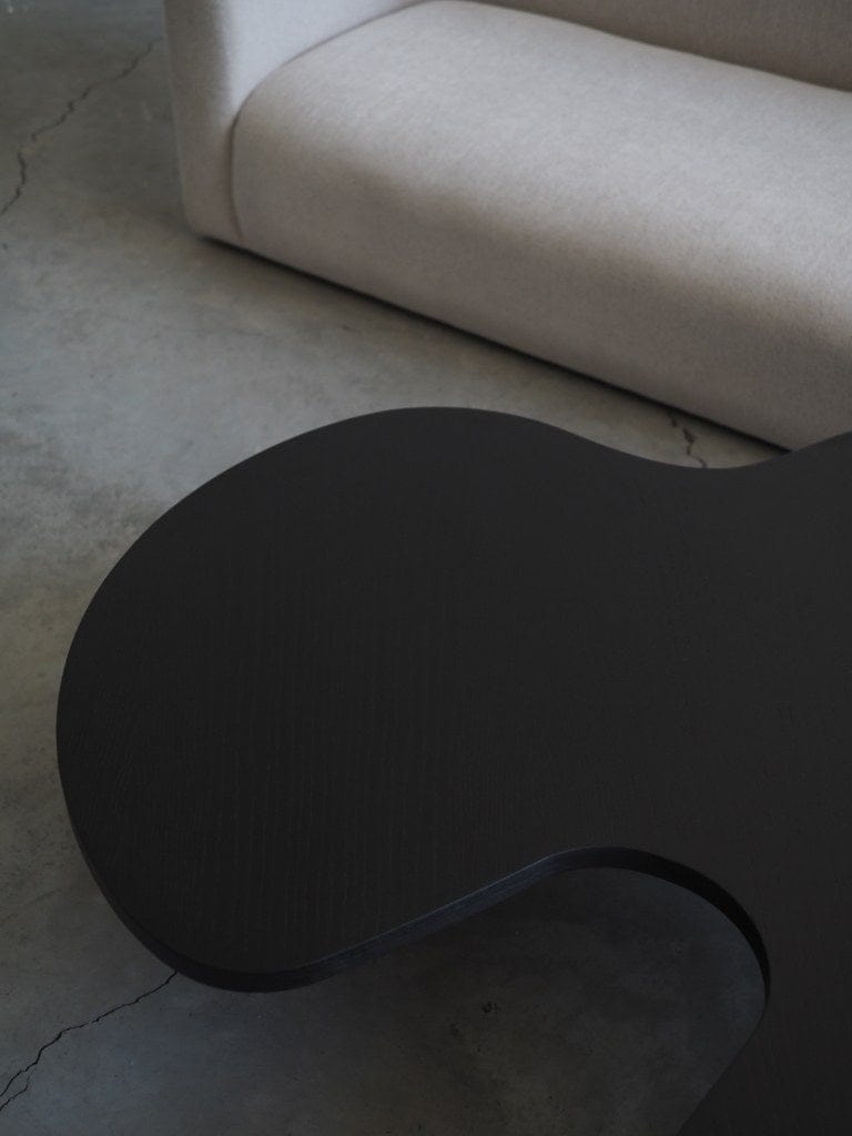 Masa de cafea din lemn, Amorf Negru, L150xl90xH85 cm (1)