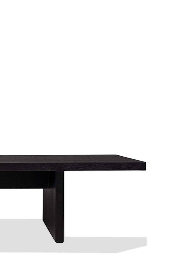 Asir Masa de cafea din lemn, Bridge Negru, L120xl50xH50 cm