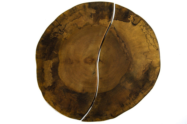 Asir Masa de cafea din lemn, Carmen Nuc, Ø70xH45 cm