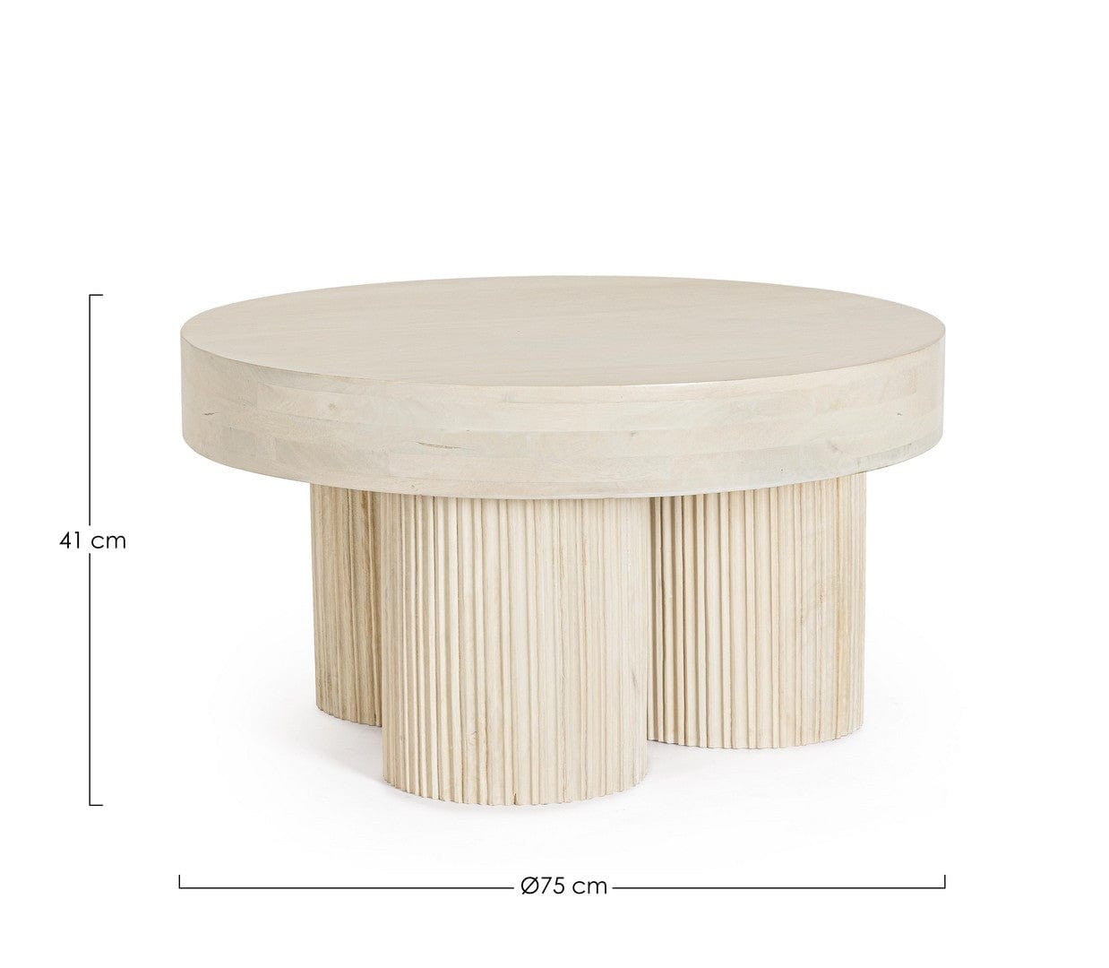 Masa de cafea din lemn de mango, Dacca Natural, Ø75xH41 cm (1)