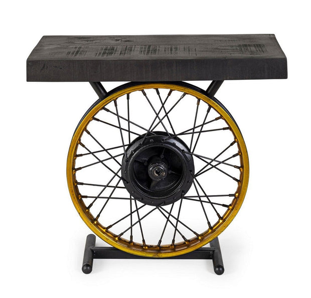 Masa de cafea din lemn de mango si metal, Road Negru, L60xl35xH53 cm (3)