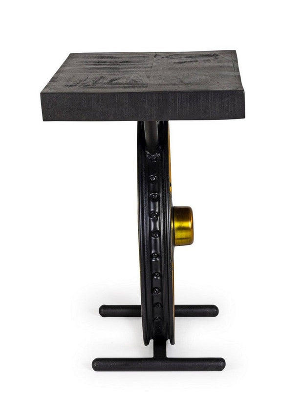 Masa de cafea din lemn de mango si metal, Road Negru, L60xl35xH53 cm (4)