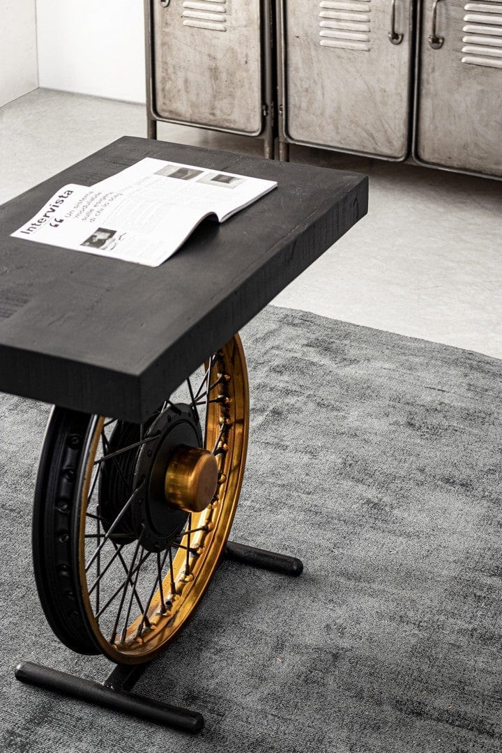 Masa de cafea din lemn de mango si metal, Road Negru, L60xl35xH53 cm (7)