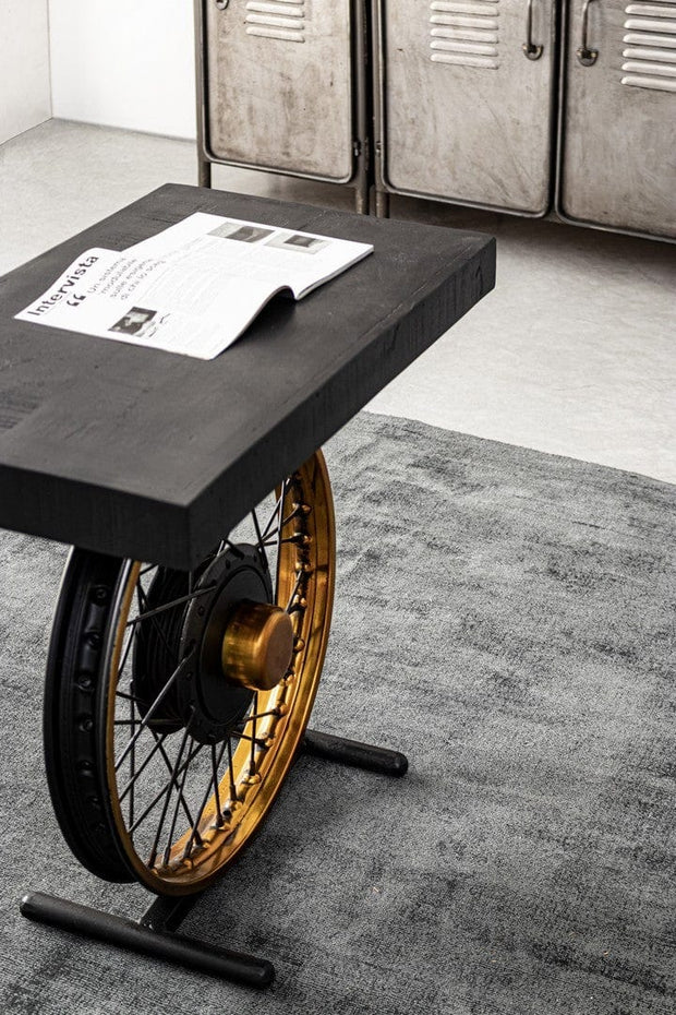 Masa de cafea din lemn de mango si metal, Road Negru, L60xl35xH53 cm (7)