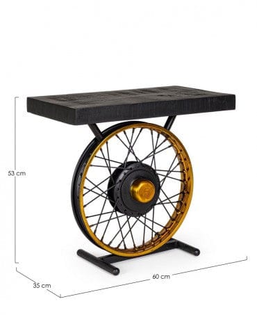 Masa de cafea din lemn de mango si metal, Road Negru, L60xl35xH53 cm (10)