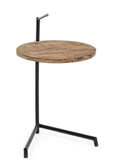 Masa de cafea din lemn de mango si metal, Walton Natural / Negru, L38xl44xH63 cm