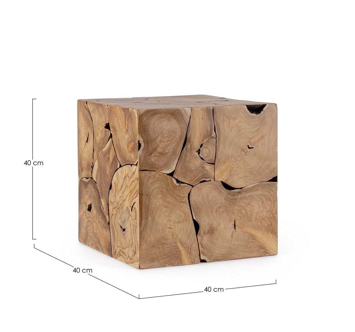 Masa de cafea din lemn, Elwood Natural, L40xl40xH40 cm (1)