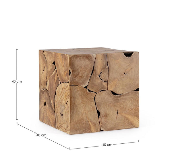 Masa de cafea din lemn, Elwood Natural, L40xl40xH40 cm (1)