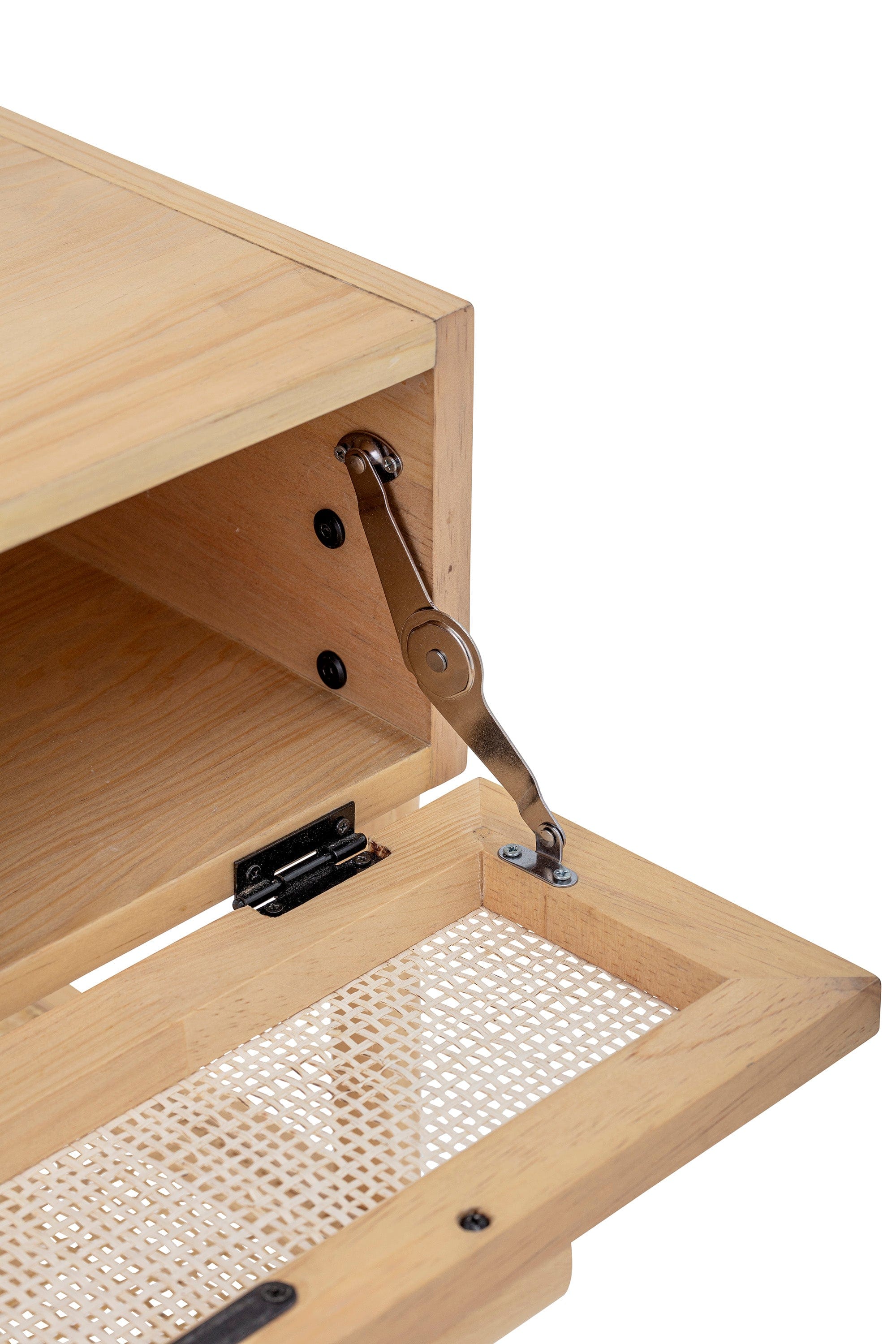 Masa de cafea din lemn, MDF si ratan, Manon Natural, L49xl35,66xH54 cm (6)