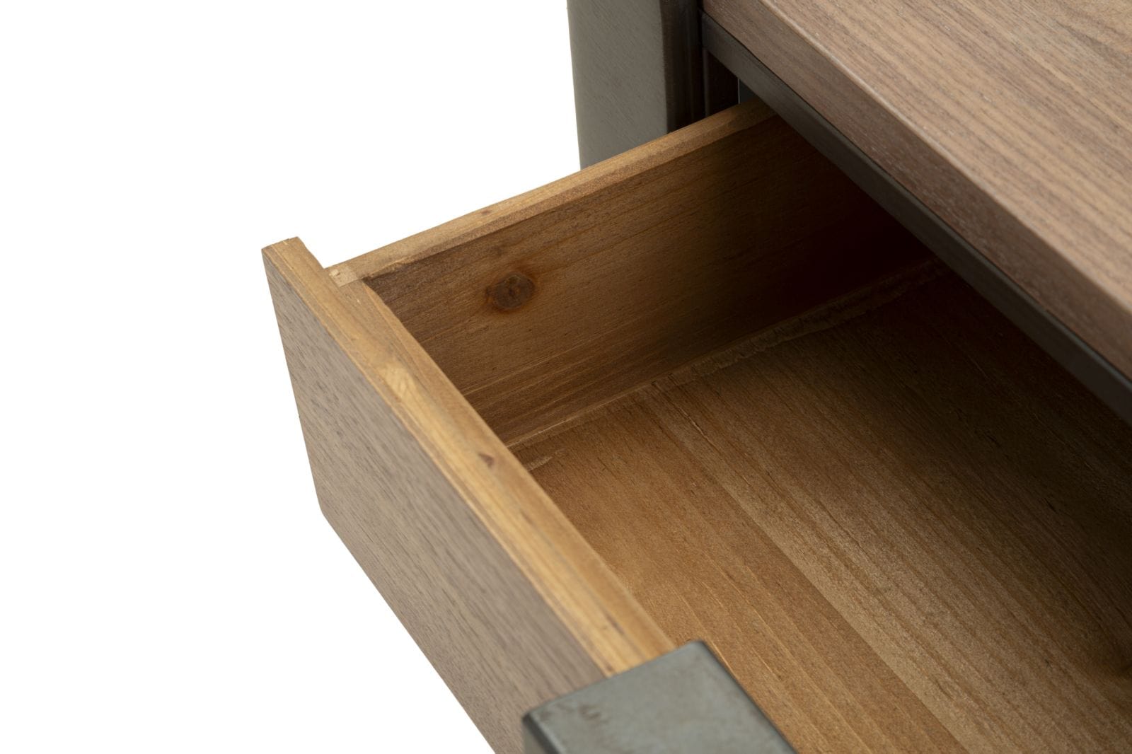 Mauro Ferretti Masa de cafea din lemn si metal, cu 1 sertar, Toronto Gri / Maro, L60xl60xH41 cm