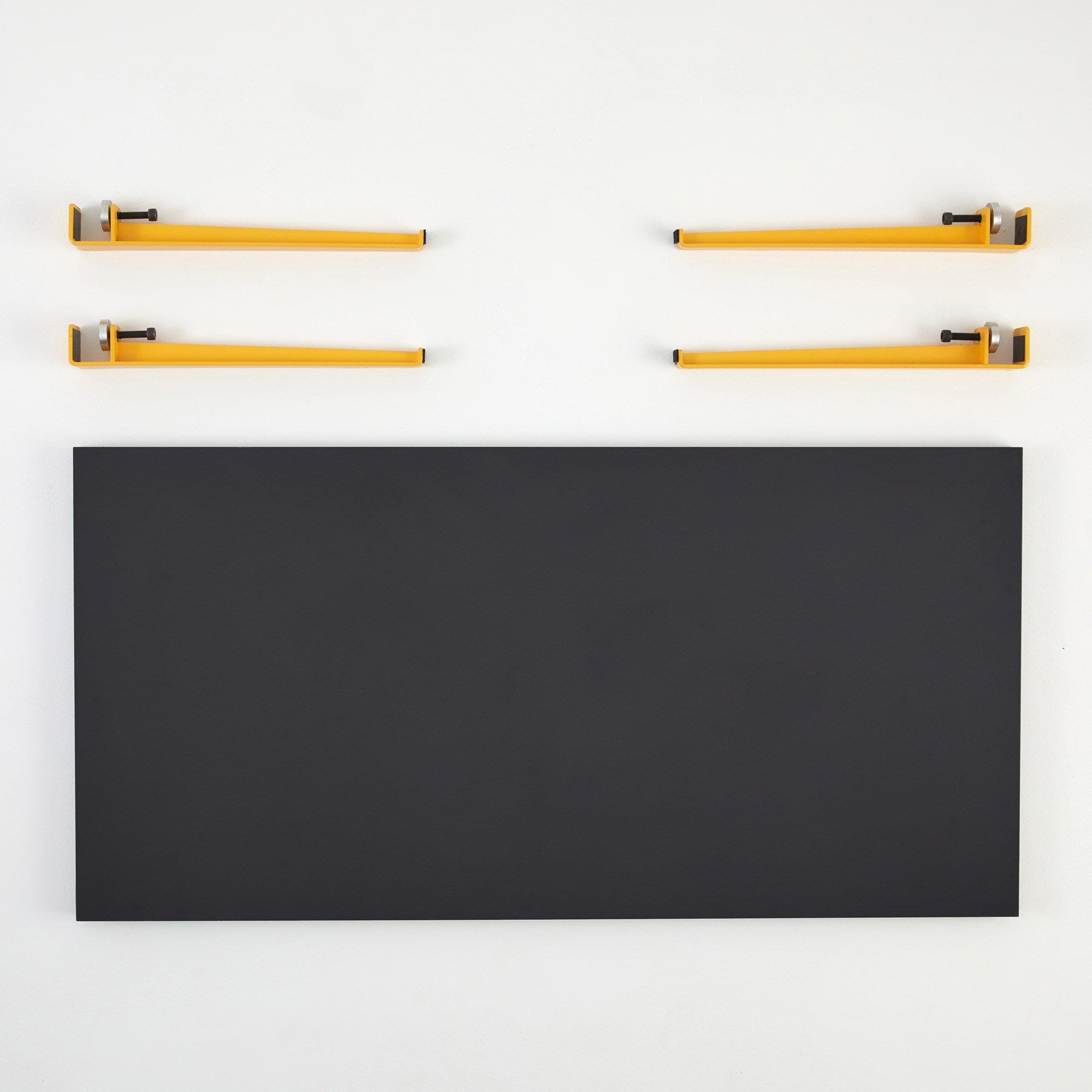 Asir Masa de cafea din lemn si metal, Fonissa Antracit / Galben, L120xl60xH45 cm