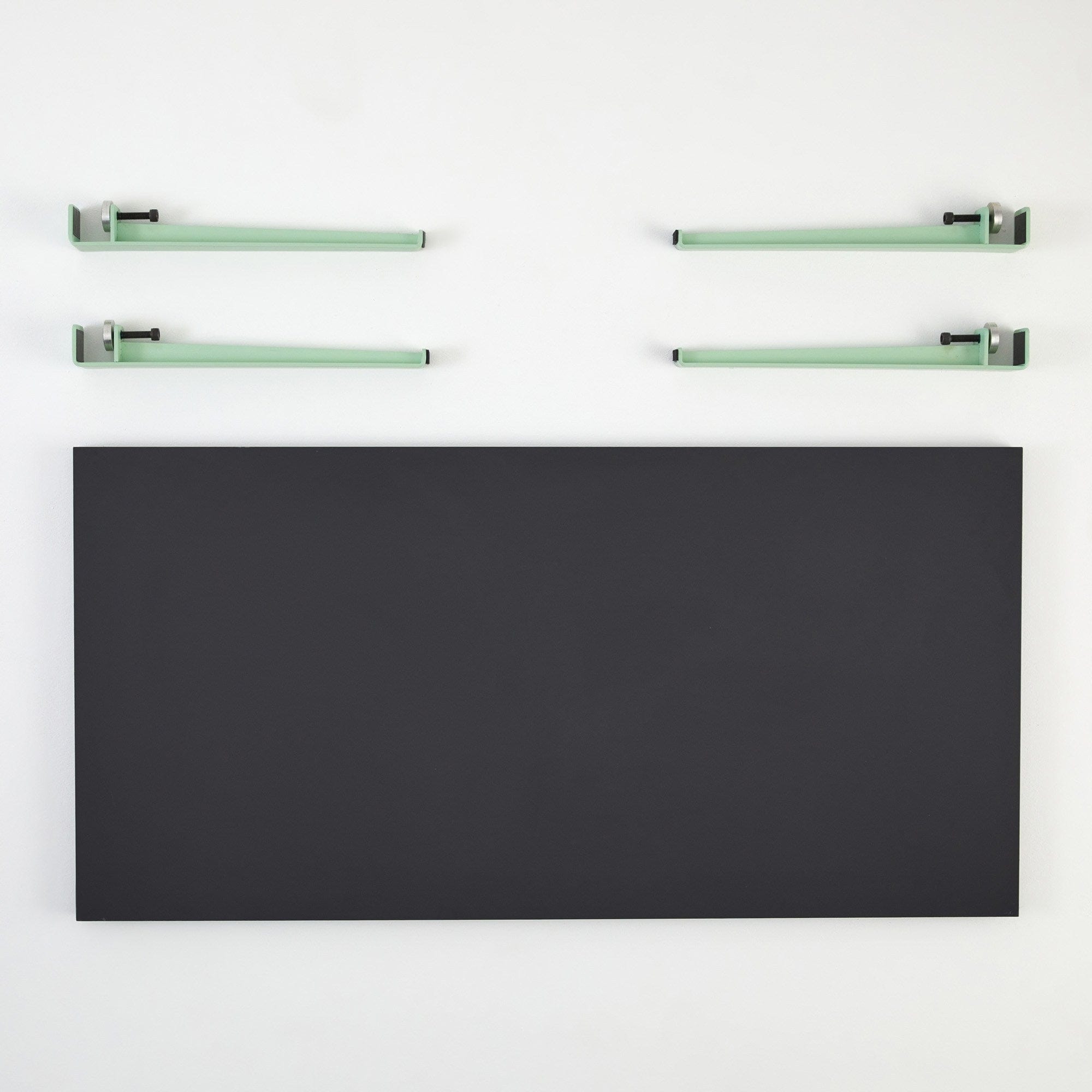 Masa de cafea din lemn si metal, Fonissa Antracit / Verde Mint, L120xl60xH45 cm (3)