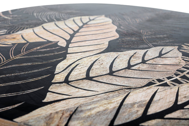 Masa de cafea din lemn si metal, Lac Negru, Ø80xH45 cm (2)