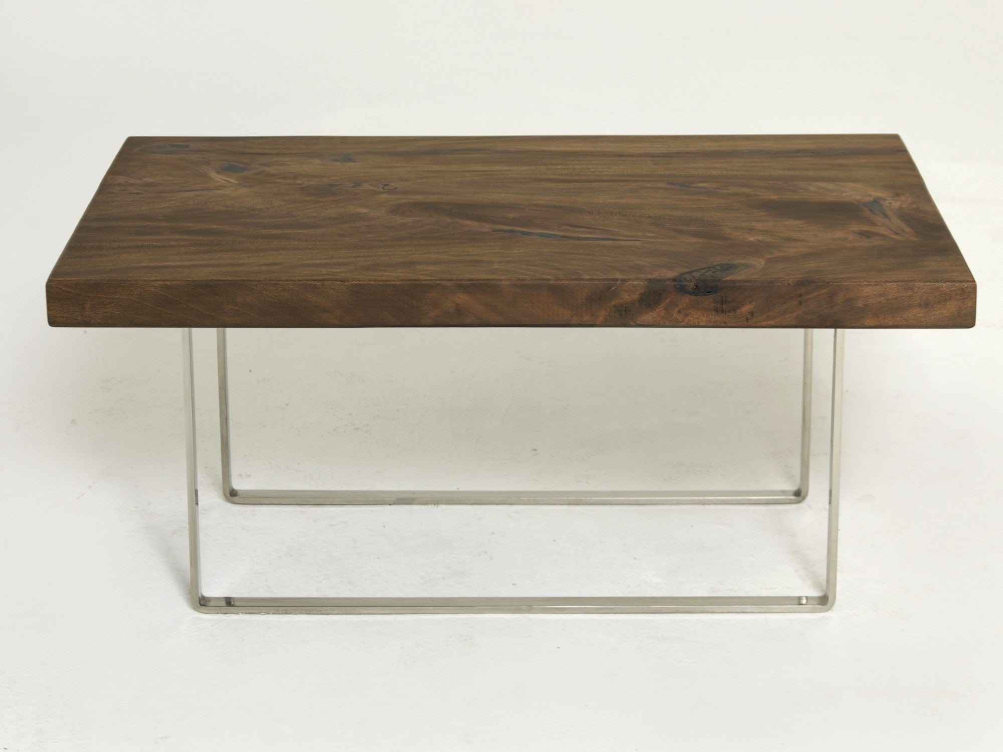 Masa de cafea din lemn si metal, Mekele Nuc / Crom, L107xl67xH48 cm (1)