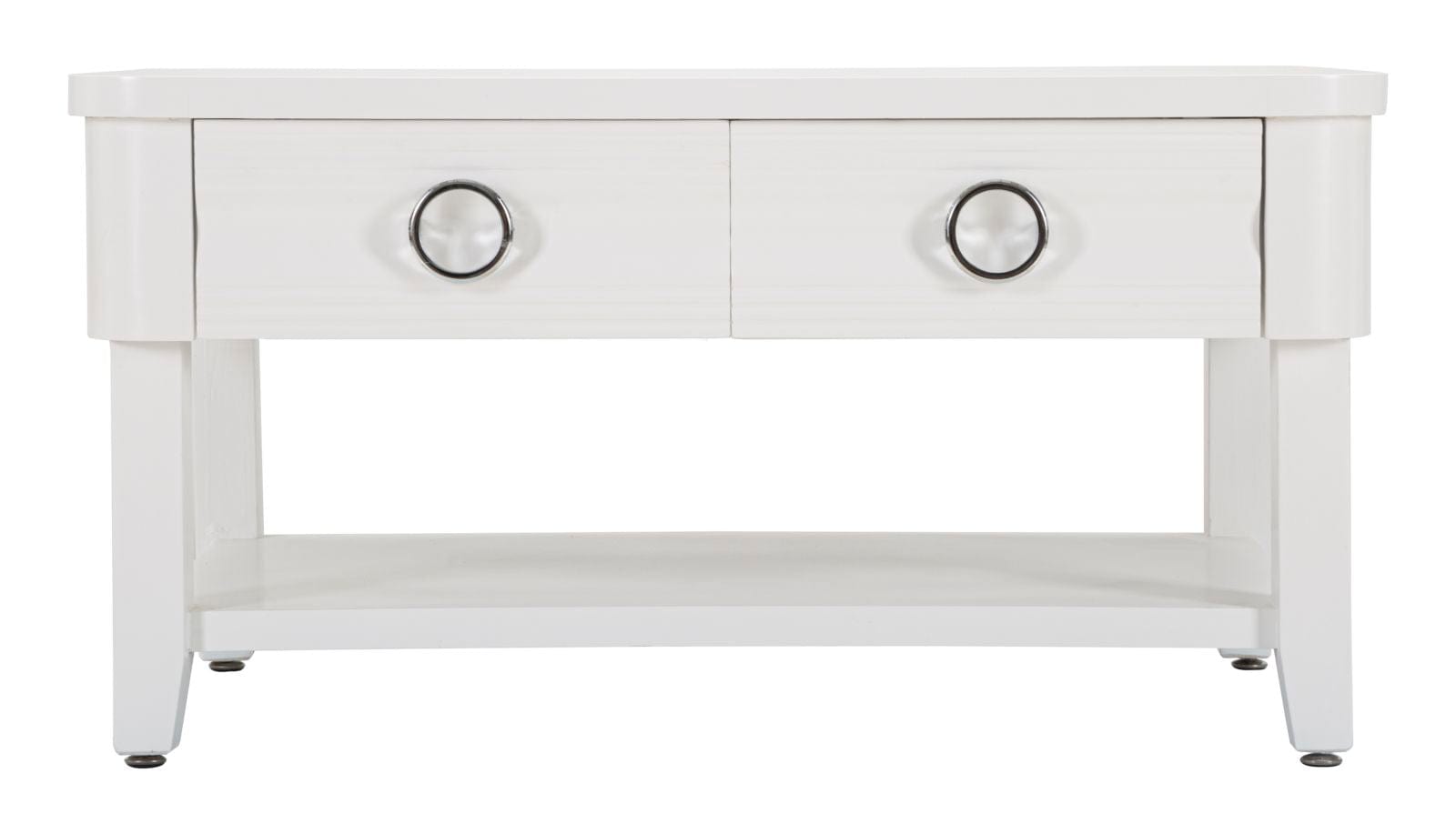 Masa de cafea din lemn si metal, Shine Alb, L90xl60xH47 cm (1)