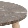 Actona Masa de cafea din marmura si lemn, Roslin Maro / Natural, Ø40xH40,5 cm