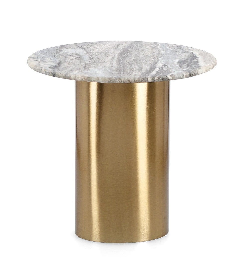 Masa de cafea din marmura si metal, Cadmus Auriu, Ø45xH44 cm (1)