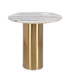 Masa de cafea din marmura si metal, Cadmus Auriu, Ø45xH44 cm (2)