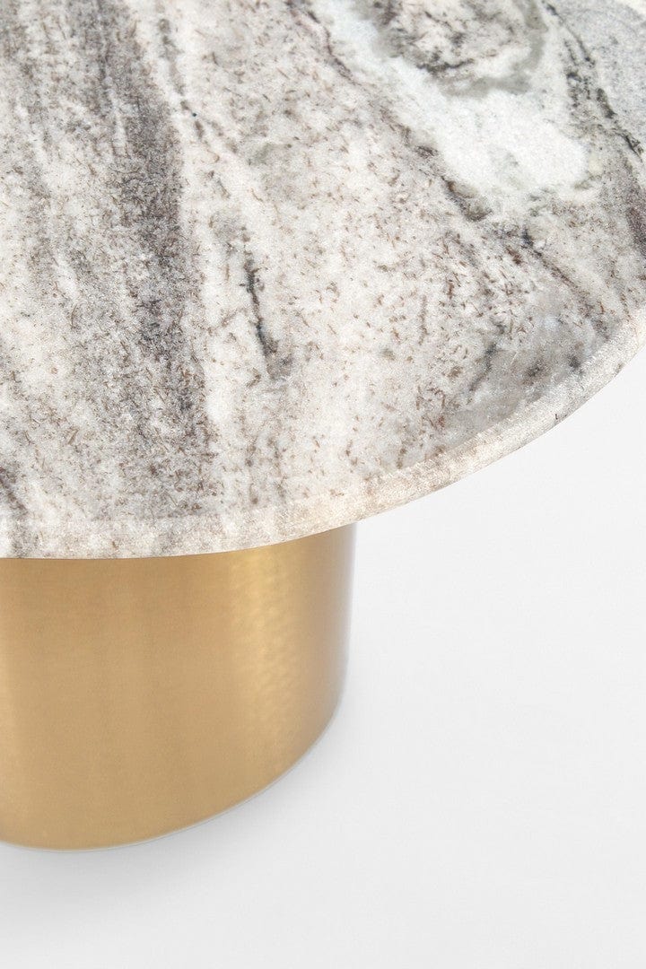 Masa de cafea din marmura si metal, Cadmus Auriu, Ø45xH44 cm (3)