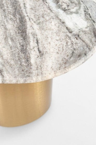 Masa de cafea din marmura si metal, Cadmus Auriu, Ø45xH44 cm (7)