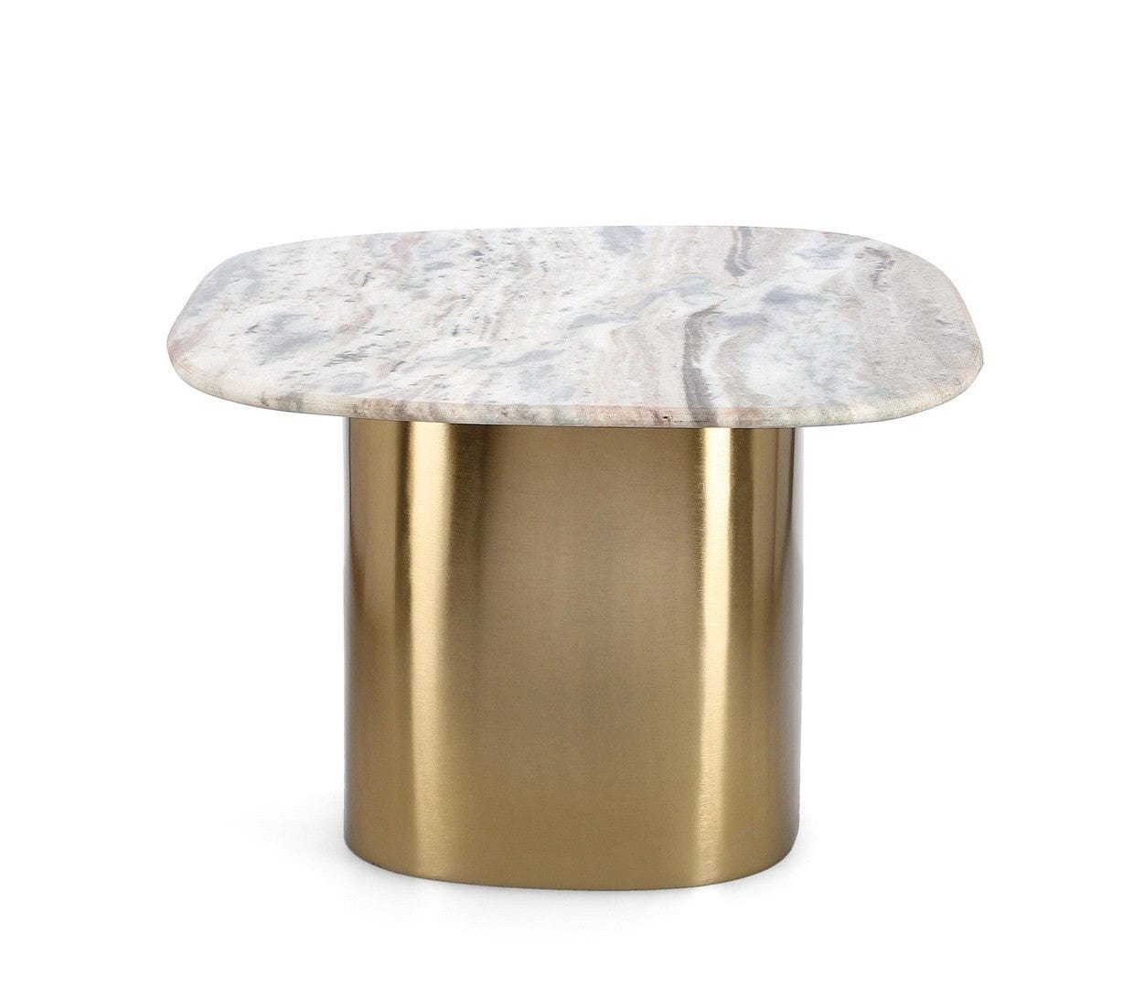 Masa de cafea din marmura si metal, Cadmus Natural, L60xl56xH38 cm (2)