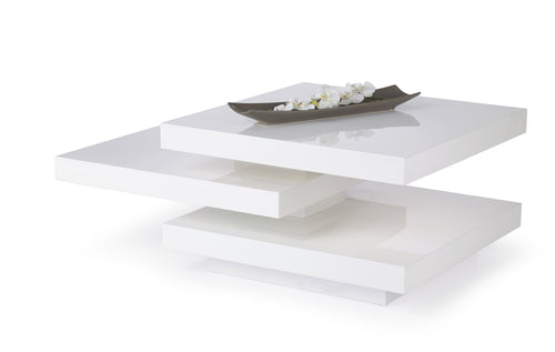 Masa de cafea din MDF, Ingrid Alb, L80xl80xH45 cm