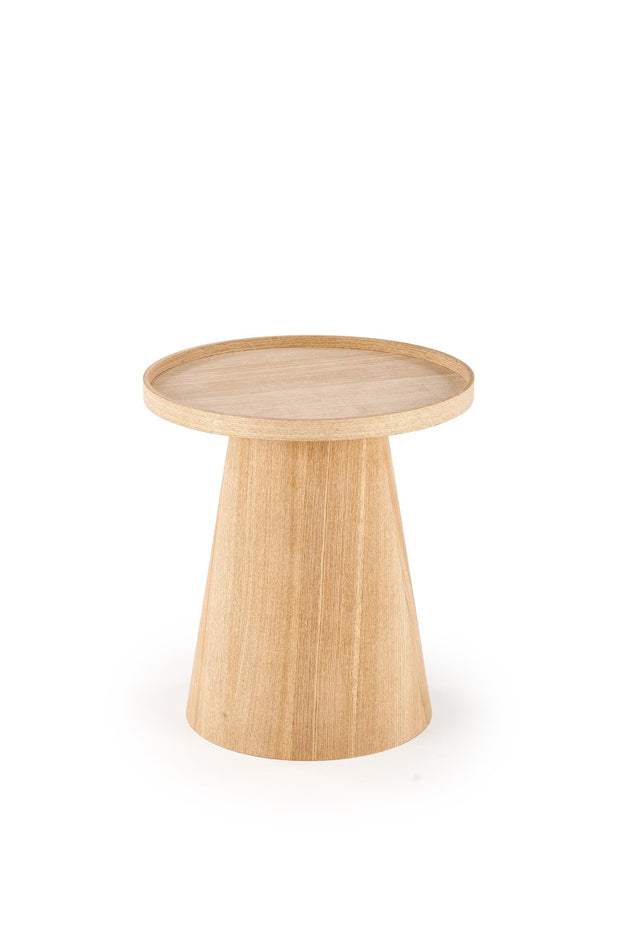 Masa de cafea din MDF si furnir, Editta Natural, Ø45xH50 cm