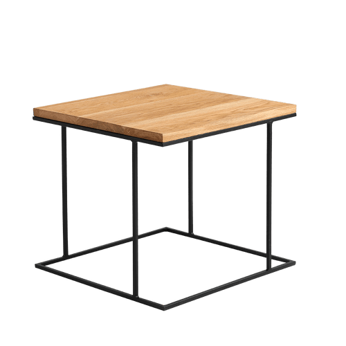 Masa de cafea din MDF, Walt Wood Stejar / Negru, L50xl50xH45 cm