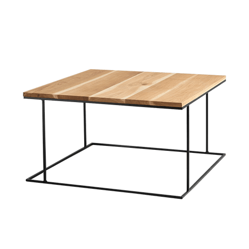 Masa de cafea din MDF, Walt Wood Stejar / Negru, L80xl80xH45 cm