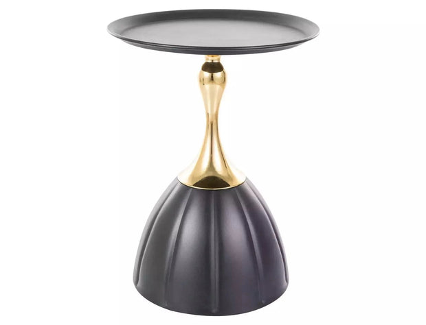 Signal Masa de cafea, din metal Pianus Negru / Auriu, Ø38xH50 cm