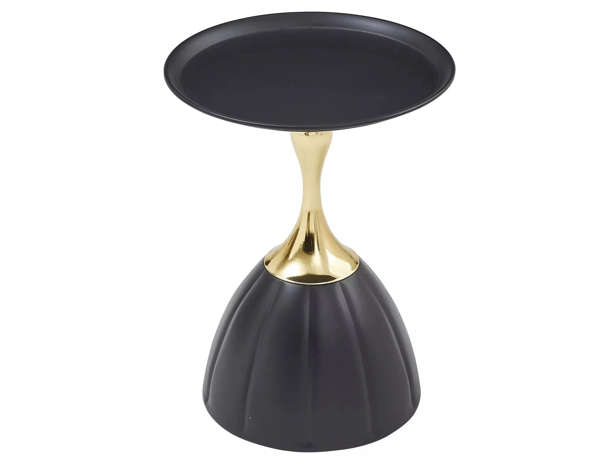 Signal Masa de cafea, din metal Pianus Negru / Auriu, Ø38xH50 cm