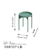 Asir Masa de cafea din metal, Shb-002-E Verde, Ø44xH57 cm