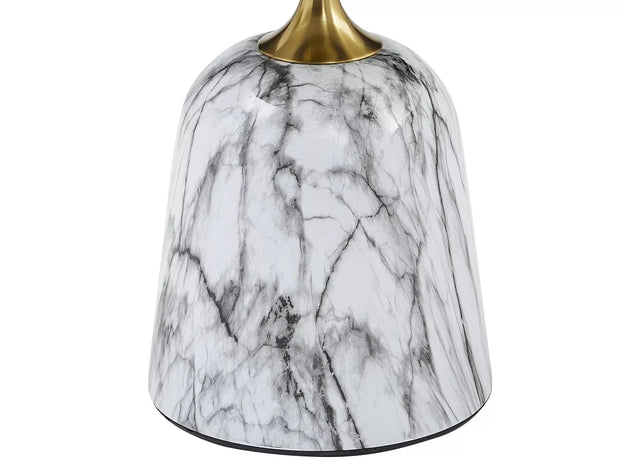 Signal Masa de cafea, din metal si ceramica Famis B Alb / Auriu, Ø50xH59 cm