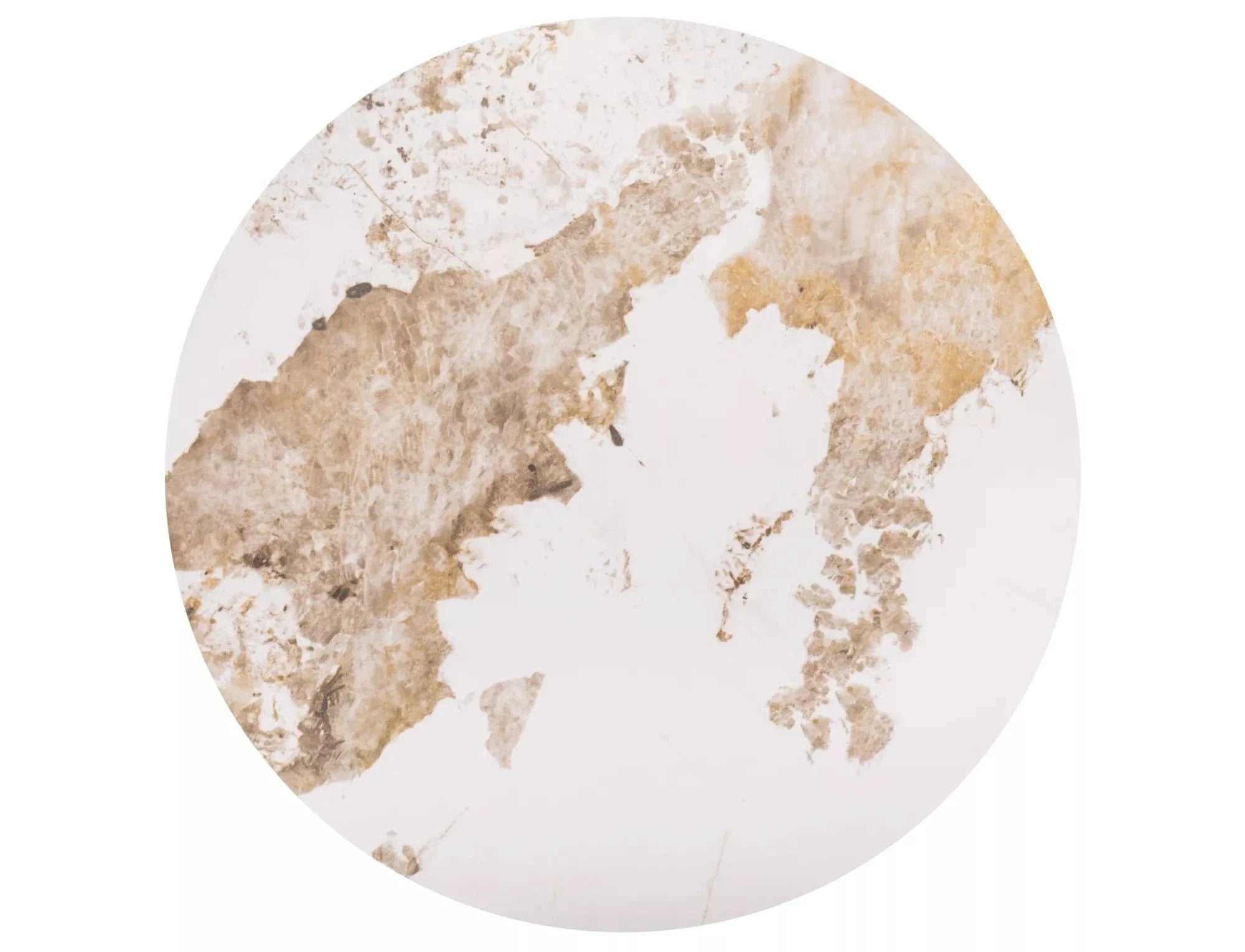 Signal Masa de cafea, din metal si ceramica Salis B Alb, Ø50xH49 cm