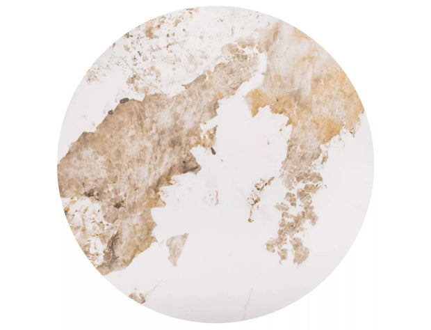 Signal Masa de cafea, din metal si ceramica Salis B Alb, Ø50xH49 cm